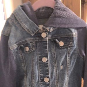 Justice Girl’s Jean Jacket with Hoodie